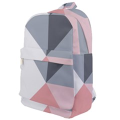 Pink, Gray, And White Geometric Classic Backpack