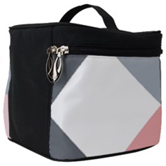 Pink, Gray, And White Geometric Make Up Travel Bag (big) by mccallacoulture