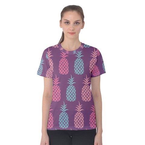 Pineapple Wallpaper Pattern 1462307008mhe Women s Cotton Tee by Sobalvarro