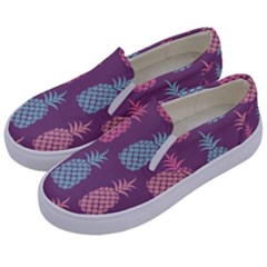 Pineapple Wallpaper Pattern 1462307008mhe Kids  Canvas Slip Ons by Sobalvarro