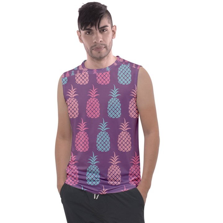 Pineapple Wallpaper Pattern 1462307008mhe Men s Regular Tank Top