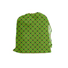 Texture Seamless Christmas Drawstring Pouch (large)