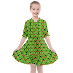 Texture Seamless Christmas Kids  All Frills Chiffon Dress