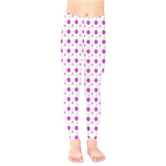 Background Flowers Multicolor Purple Kids  Leggings