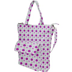 Background Flowers Multicolor Purple Shoulder Tote Bag