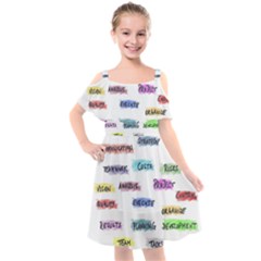 Strategy Communication Kids  Cut Out Shoulders Chiffon Dress