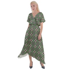 Df Rikky Frugal Cross Front Sharkbite Hem Maxi Dress by deformigo