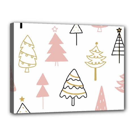 Christmas Pattern Canvas 16  X 12  (stretched) by Vaneshart