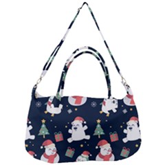 Colourful Funny Christmas Pattern Removal Strap Handbag by Vaneshart