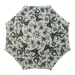 Hand Drawn Pattern Christmas Golf Umbrellas by Vaneshart