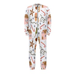Colorful Seamless Pattern With Traditional Winter Elements Christmas Hygge Style Onepiece Jumpsuit (kids) by Vaneshart