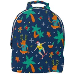 Colorful Funny Christmas Pattern Mini Full Print Backpack by Vaneshart