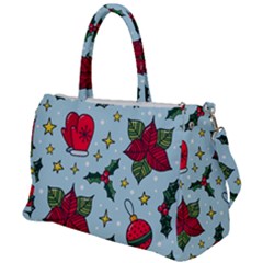 Colorful Funny Christmas Pattern Duffel Travel Bag by Vaneshart