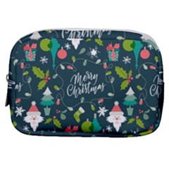 Funny Christmas Pattern Background Make Up Pouch (small) by Vaneshart