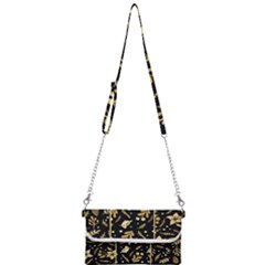 Golden Christmas Pattern Collection Mini Crossbody Handbag by Vaneshart