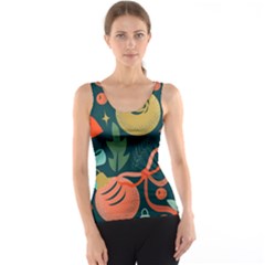Colorful Vintage Christmas Pattern Tank Top