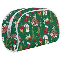 Colorful Funny Christmas Pattern Green Makeup Case (medium) by Vaneshart