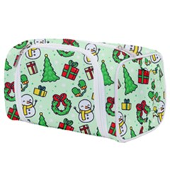 Colorful Funny Christmas Pattern Cartoon Toiletries Pouch by Vaneshart