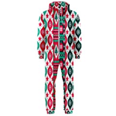 Flat Design Christmas Pattern Collection Hooded Jumpsuit (men)  by Vaneshart