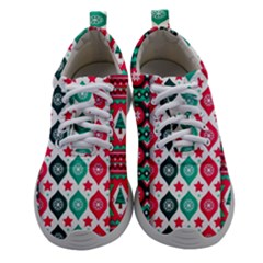 Flat Design Christmas Pattern Collection Women Athletic Shoes by Vaneshart