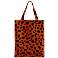 Orange Cheetah Animal Print Zipper Classic Tote Bag