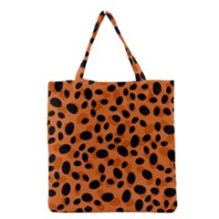 Orange Cheetah Animal Print Grocery Tote Bag by mccallacoulture