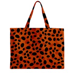 Orange Cheetah Animal Print Zipper Mini Tote Bag by mccallacoulture