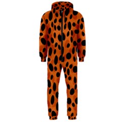 Orange Cheetah Animal Print Hooded Jumpsuit (men)  by mccallacoulture