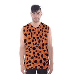 Orange Cheetah Animal Print Men s Basketball Tank Top by mccallacoulture