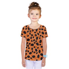 Orange Cheetah Animal Print Kids  One Piece Tee