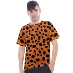 Orange Cheetah Animal Print Men s Sport Top by mccallacoulture