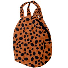 Orange Cheetah Animal Print Travel Backpacks by mccallacoulture