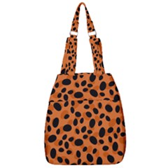 Orange Cheetah Animal Print Center Zip Backpack by mccallacoulture
