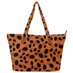 Orange Cheetah Animal Print Full Print Shoulder Bag by mccallacoulture