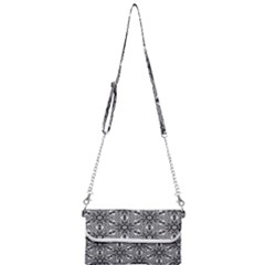 Black And White Pattern Mini Crossbody Handbag by HermanTelo