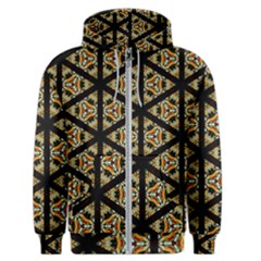 Pattern Stained Glass Triangles Men s Zipper Hoodie