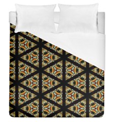 Pattern Stained Glass Triangles Duvet Cover (queen Size) by HermanTelo