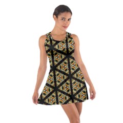 Pattern Stained Glass Triangles Cotton Racerback Dress