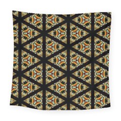 Pattern Stained Glass Triangles Square Tapestry (large) by HermanTelo