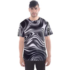 Wave Abstract Lines Men s Sports Mesh Tee