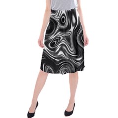 Wave Abstract Lines Midi Beach Skirt