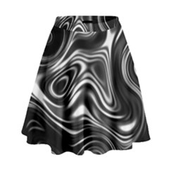 Wave Abstract Lines High Waist Skirt