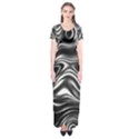 Wave Abstract Lines Short Sleeve Maxi Dress View1