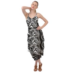 Wave Abstract Lines Layered Bottom Dress