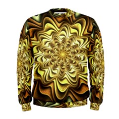 Fractal Flower Petals Gold Men s Sweatshirt