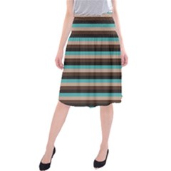 Stripey 1 Midi Beach Skirt