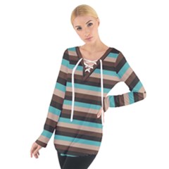 Stripey 1 Tie Up Tee by anthromahe