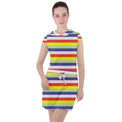 Stripey 2 Drawstring Hooded Dress by anthromahe