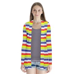 Stripey 2 Drape Collar Cardigan by anthromahe