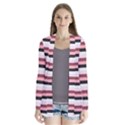 Stripey 5 Drape Collar Cardigan View1